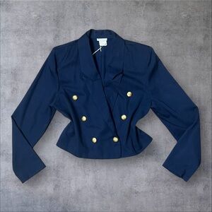 Navy Cropped Blazer